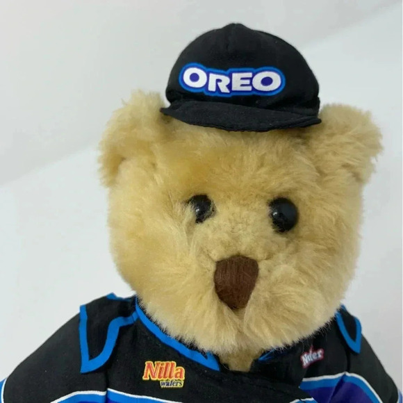 Dale Earnhardt Jr Nascar Racing Bear Oreo Ritz Blonde EXCELLENT CLEAN App. 14” - Picture 2 of 6